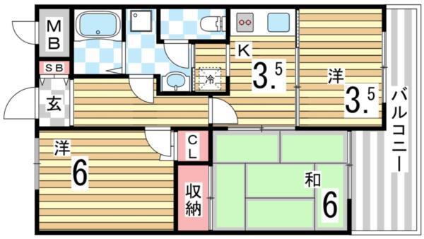 兵庫駅前アーバンライフ 間取り図画像