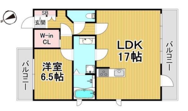 パレス東洋上甲子園 間取り図画像
