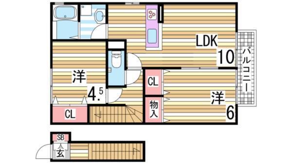シーショア五色山A棟 間取り図画像