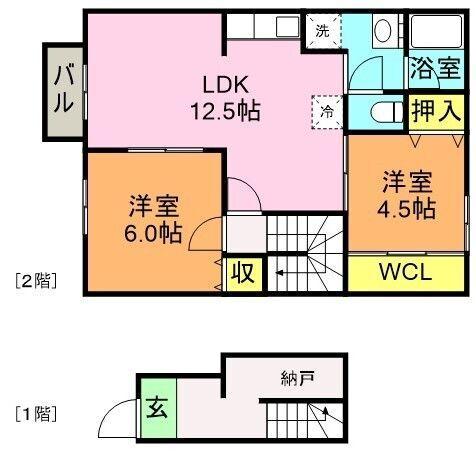 ハイツカワイ 間取り図画像