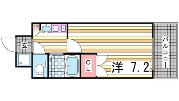 エステムコート三宮山手IIソアーレ 間取り図画像