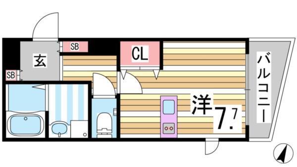 プレサンス神戸駅前グランツ 間取り図画像