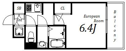 S-RESIDENCE神戸元町（1504） 間取り図画像