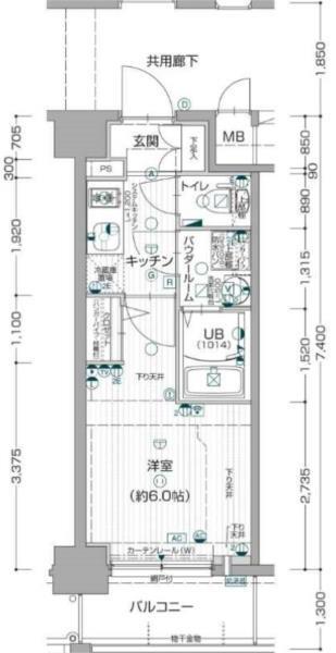 エスリード神戸兵庫駅アクアヴィラ 間取り図画像