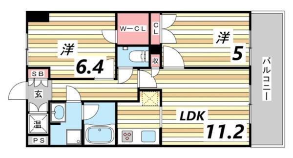 サニープレイス西芦屋2号館 間取り図画像