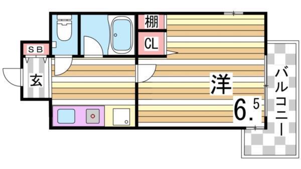 メゾン・ド・ソレイユ三宮 間取り図画像