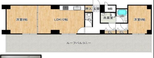 朝日プラザ新神戸 間取り図画像