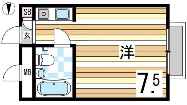 ライフイン芦屋弐番館 間取り図画像