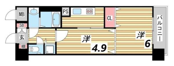 ＭＳレジデンス神戸 間取り図画像