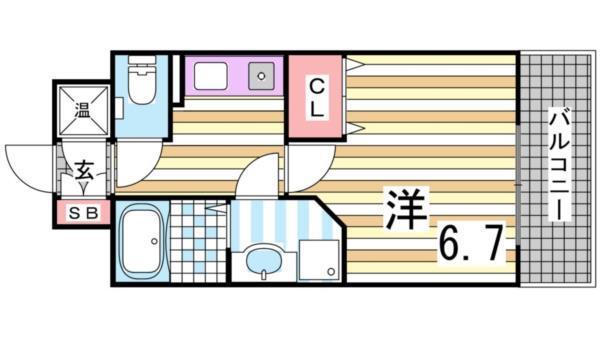 アスヴェル神戸元町 間取り図画像