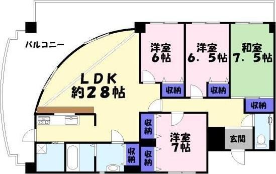 アルコ・ラ・カーサ佃町 間取り図画像