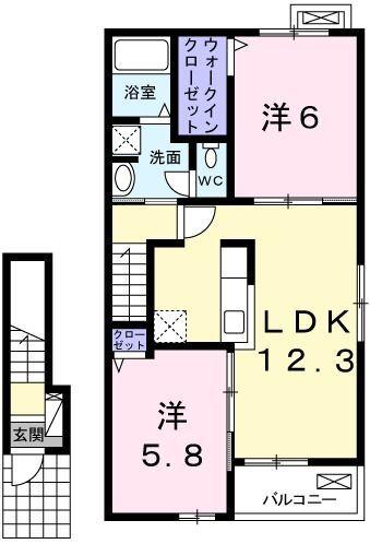 エスペランサ天神II 間取り図画像