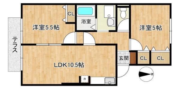 クレストコート 間取り図画像