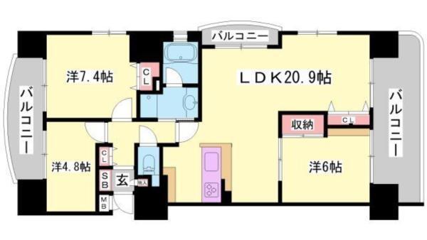 リベール姫路駅南I 間取り図画像