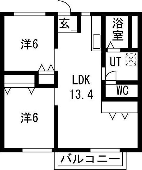 メゾン白国1号棟・2号棟 間取り図画像