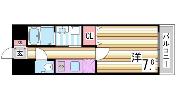 エスリード神戸三宮パークビュー 間取り図画像