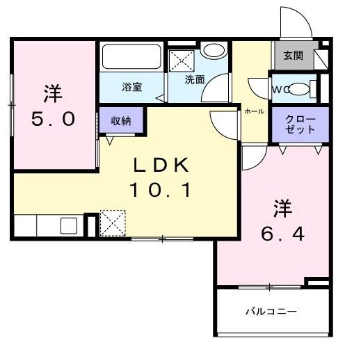 浜甲子園1丁目アパート 間取り図画像
