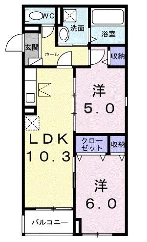 浜甲子園1丁目アパート 間取り図画像