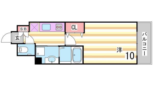 アドバンス三宮ウィングロード 間取り図画像