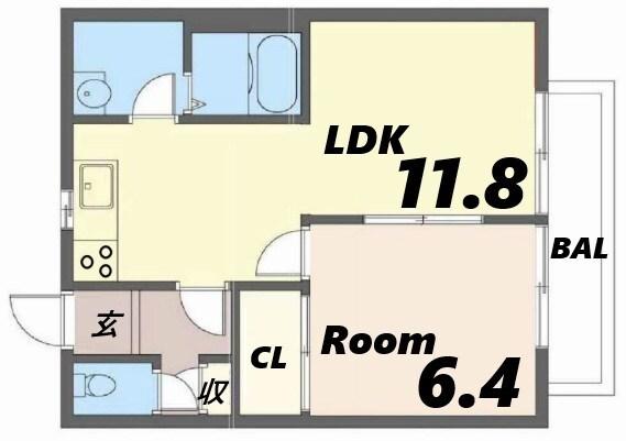 シャルマンハイツ魚崎III 間取り図画像