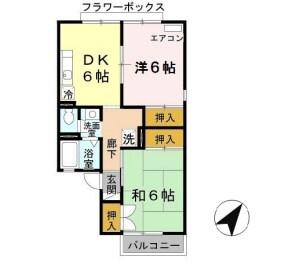 シティーハウスウエハラ　F棟 間取り図画像