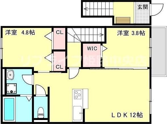 ハイムレトア飾東　B棟 間取り図画像