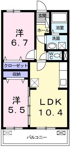 フィオーレＨ＆Ｋ 間取り図画像