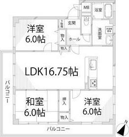 リバティ田寺 間取り図画像