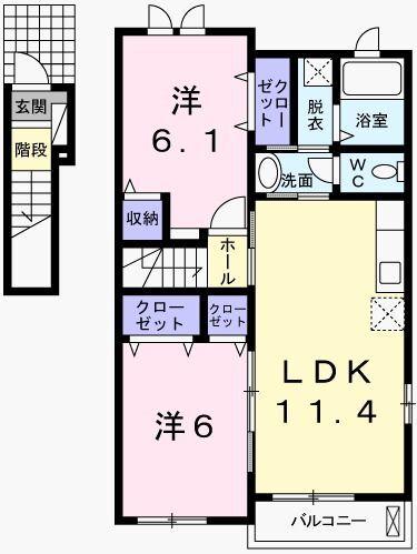 ラフレシールあぼしＣ 間取り図画像