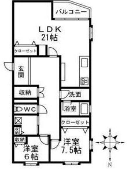 夙川安井町パークハイム 間取り図画像