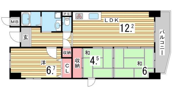 コンセール中道 間取り図画像