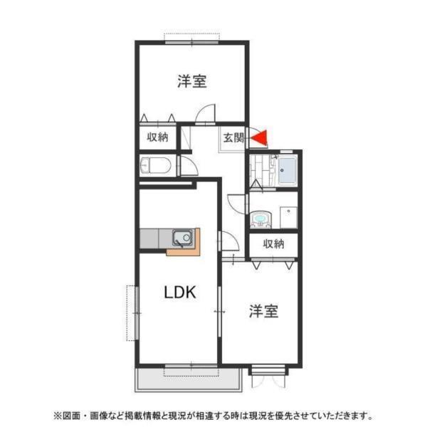 西宮市甲風園アパート 間取り図画像