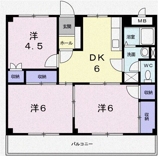 サンファミール西庄 間取り図画像