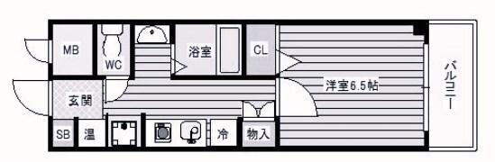 西宮市神園町マンション 間取り図画像