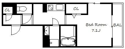 みだ六アパートメント御影 間取り図画像