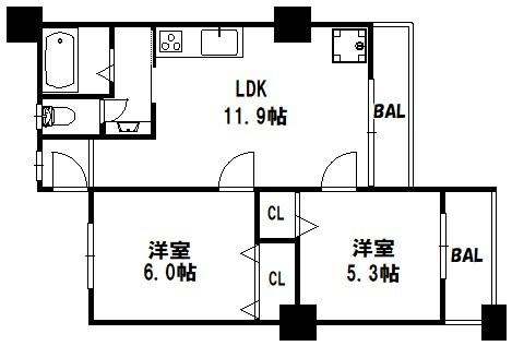豊縁兵庫ビル 間取り図画像