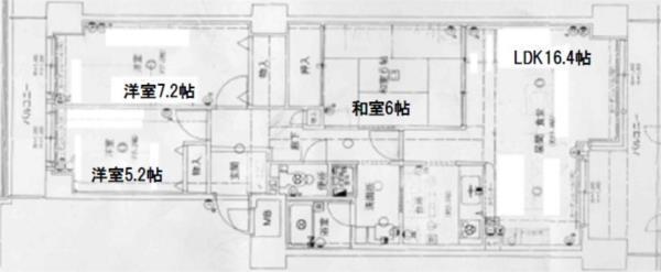 カーソルーナ1番館 間取り図画像