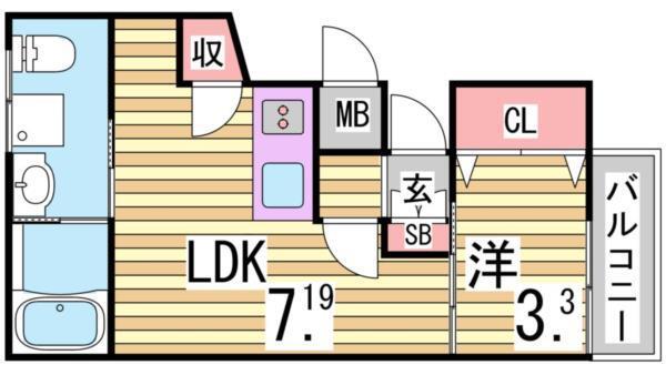パロス須磨浦通 間取り図画像
