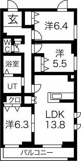 エフティー西宮北口A棟 間取り図画像