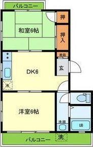 メイプルコ-ト若草 間取り図画像