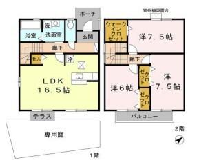 ローズコート今宿 間取り図画像