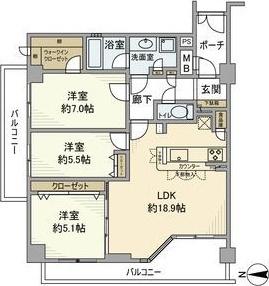 イトーピア夙川結善町 間取り図画像
