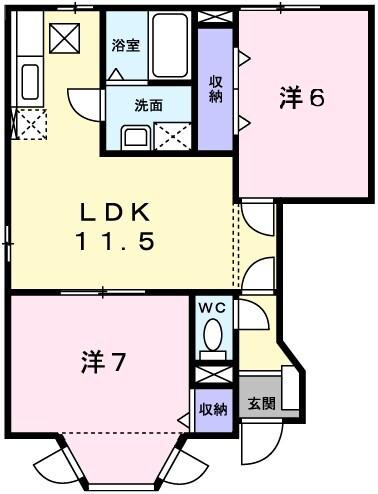 グリーンコート柿内 間取り図画像