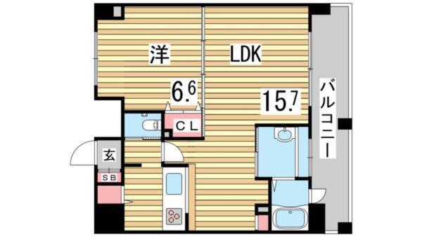 ラ・ウェゾン上沢通鴎風館 間取り図画像
