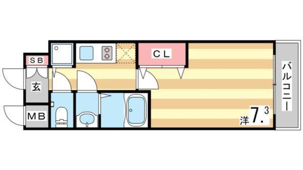 プレサンス三宮フラワーロード 間取り図画像