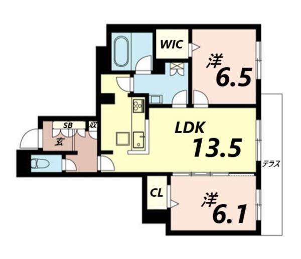 シャーメゾンオリーブ 間取り図画像