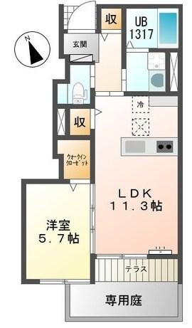 ヴェルジュール佐土 間取り図画像