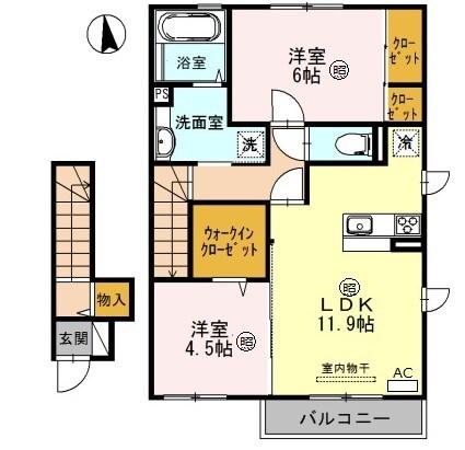 Villa正門通　B棟 間取り図画像
