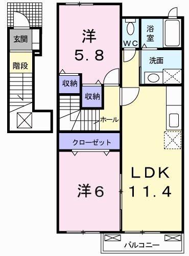 ベル　ブリーズII 間取り図画像
