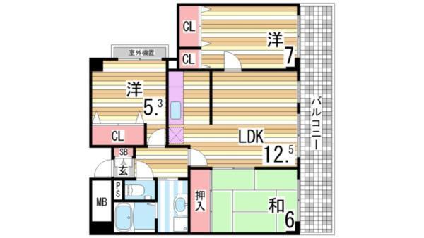 シティ南落合 間取り図画像